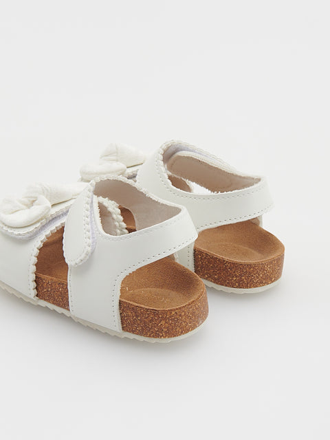 Reserved Girl's White Sandals With Bow Detail | Reserved In Lebanon