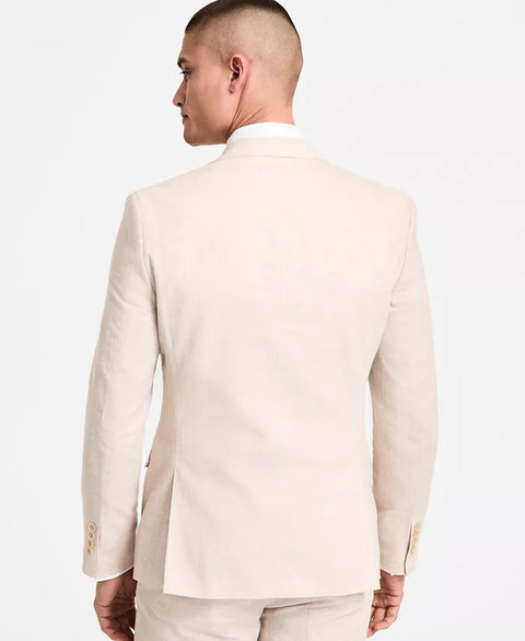 Bar III Men's Beige Slim-Fit Linen Stretch Blazer | Bar III In Lebanon