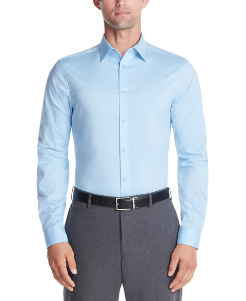 Calvin Klein Men's Light Blue Slim-Fit Stretch Dress Shirt, Online Exclusive | Calvin Klein in Lebanon