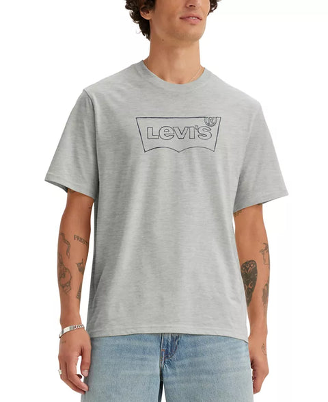Levi's Men's Gray Relaxed-Fit Logo Print T-Shirt | Levi's In Lebanon