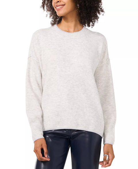 Vince Camuto Women's Light Gray  Lurex-Trim Knit Sweater | Vince Camuto in Lebanon