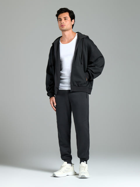 Sinsay Men's Dark Gray Zip Up Hooded Jacket|Sinsay In Lebanon