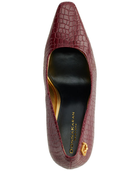 Donna Karan New York Women's Burgundy Savita High Slip-On Pumps|Donna Karan New York In Lebanon