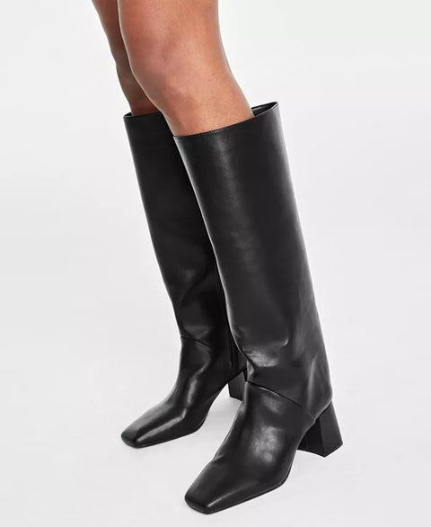 On 34th Women's Black Millerr Square-Toe Knee High Boots | On 34th In Lebanon