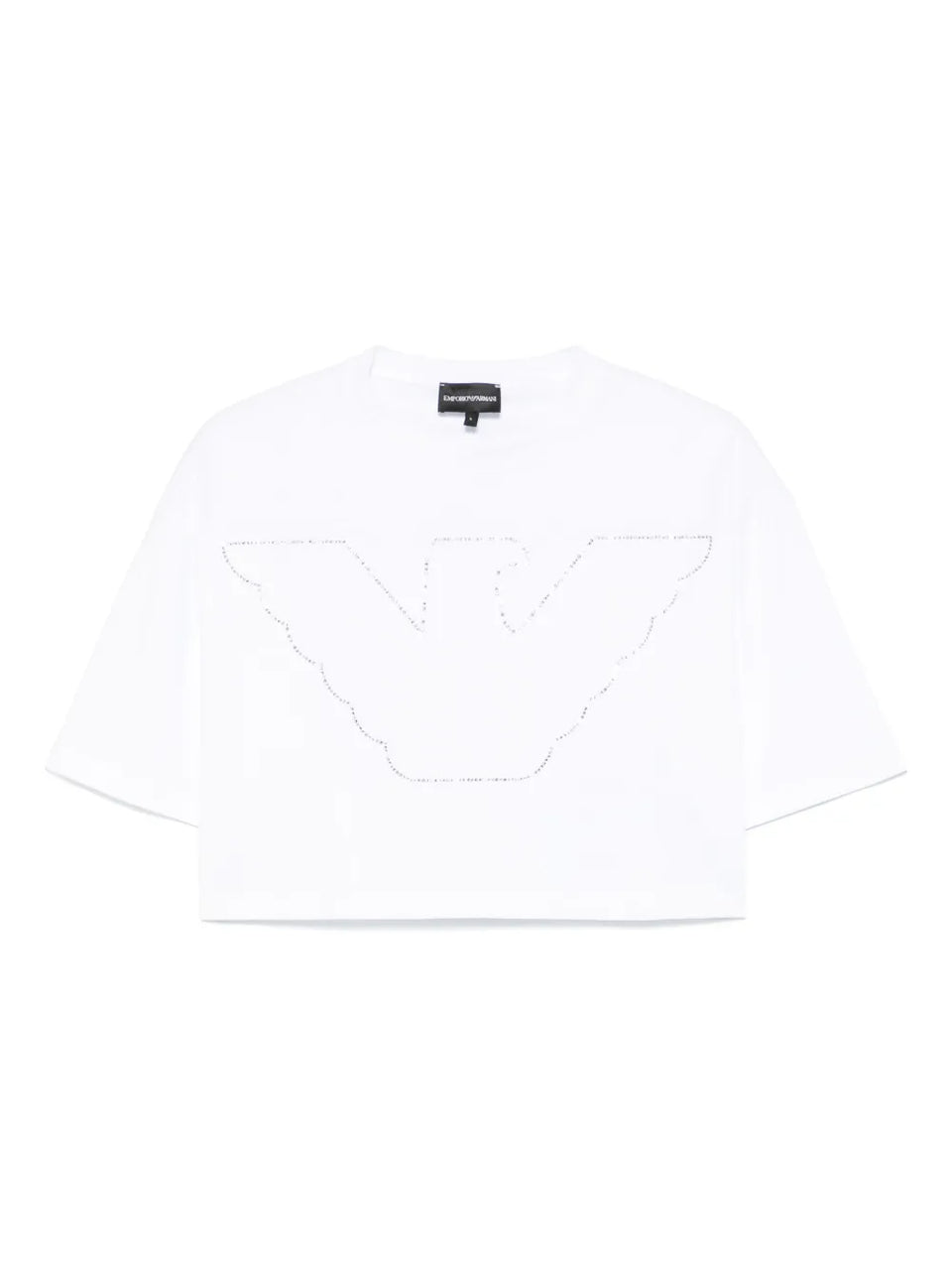 Emporio Armani Women's White Logo-Embellished T-Shirt | Emporio Armani In Lebanon
