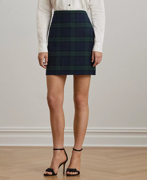 Lauren Ralph Lauren Women's Navy & Green Petite Plaid Mini Skirt | Lauren Ralph Lauren in Lebanon