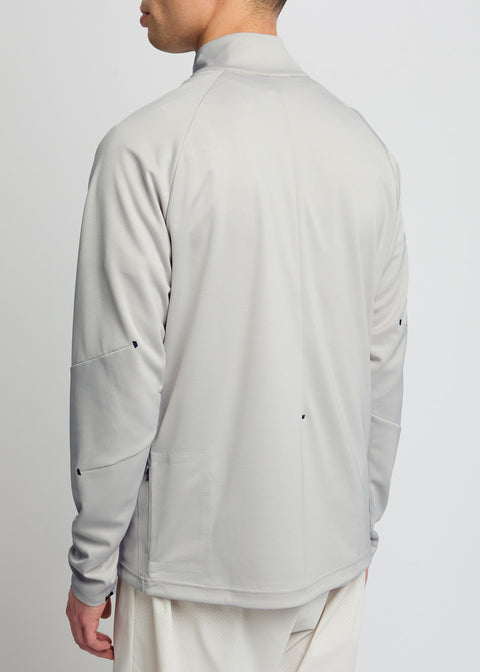 On Men's Light Grey Climate Half-Zip Jersey Top | On In Lebanon