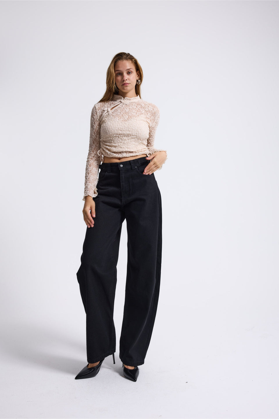 It's Basic Women Black Wide Leg Jeans 2961