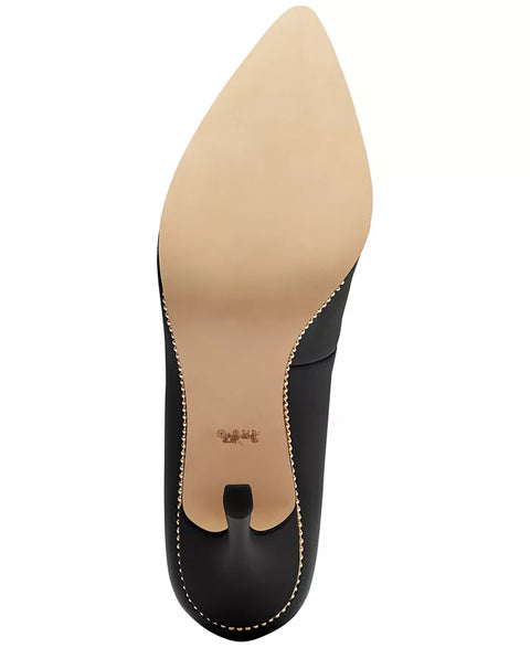 COACH Women's Black Samantha Signature Pointed-Toe Leather Heels | COACH In Lebanon