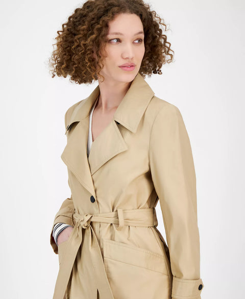 DKNY Jeans Women's Khaki  Belted Snap-Front Trench Coat | DKNY Jeans In Lebanon