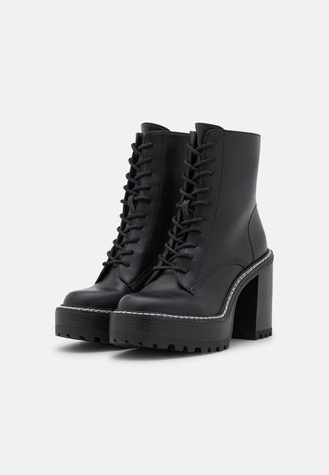 Madden Girl Women's Black Karma Block Heel Boots | Madden Girl In Lebanon