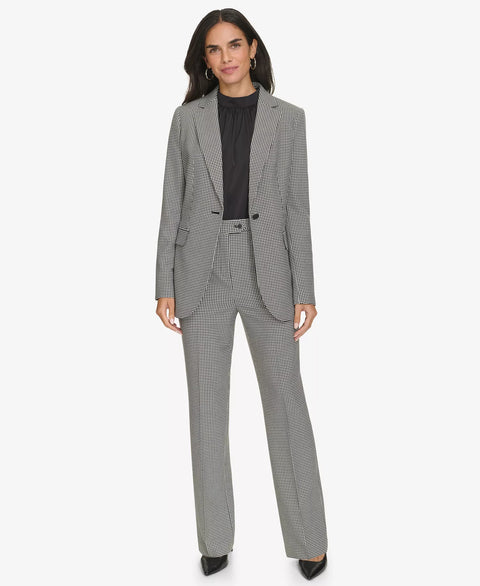 Calvin Klein Women's Black Straight-Leg Houndstooth Pants | Calvin Klein In Lebanon