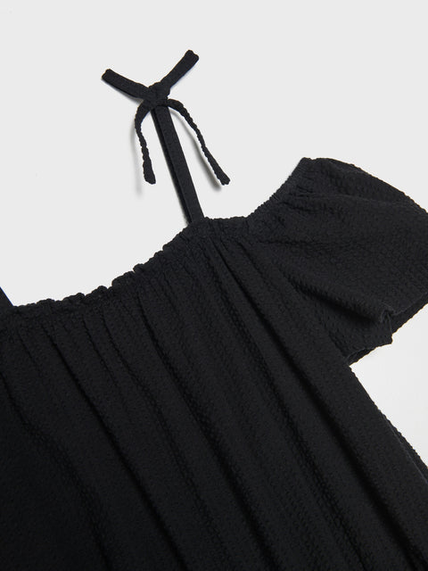 Sinsay Girl's Black Cropped Cut Romper | Sinsay In Lebanon