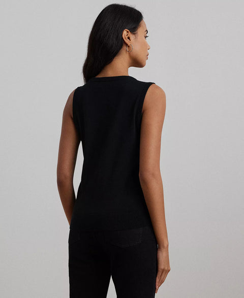 Lauren Ralph Lauren Women's Black Petite  Geo-Print Sleeveless Blouse | Lauren Ralph Lauren  in Lebanon