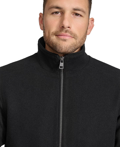 Calvin Klein Men's Black Wool Bomber Jacket With Knit Trim | Calvin Klein Lebanon