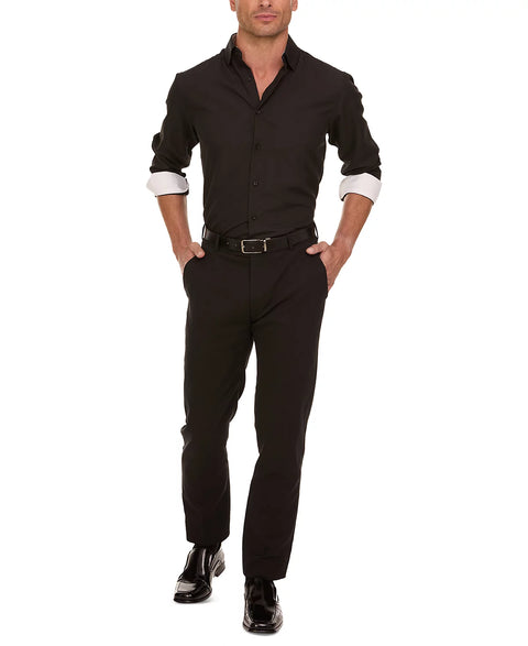 Nicole Miller Men's Black Slim-Fit Dress Shirt | Nicole Miller In Lebanon