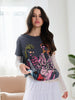 Sinsay Women's Dark Grey T-Shirt With Print | Sinsay In Lebanon