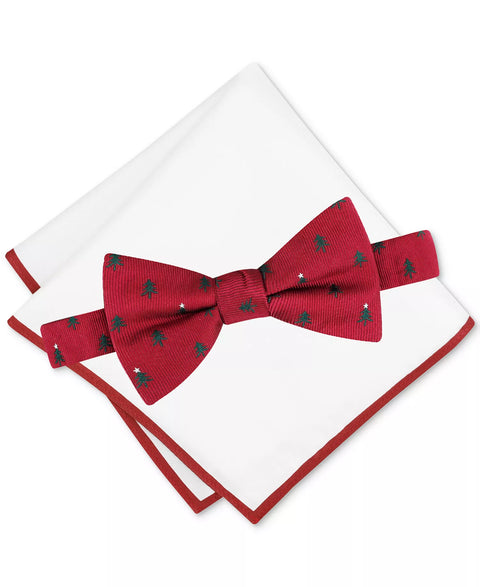 Tommy Hilfiger Men's Christmas Tree Bow Tie & Pocket Square Set | Tommy Hilfiger In Lebanon
