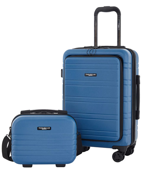 Travelers Club Unisex Blue Discovery 2-Piece Expandable Rolling Carry-On Luggage Set | Travelers Club In Lebanon