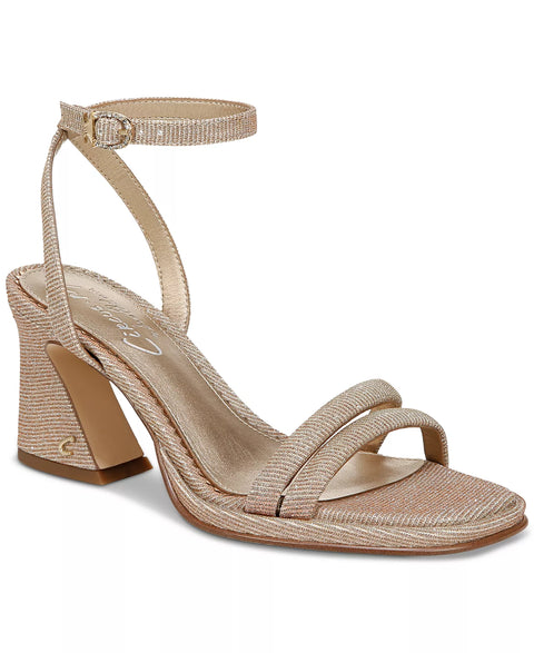 Circus NY Women's Pink Gold Holly Glitz Strappy Block-Heel Dress Sandals | Circus NY In Lebanon