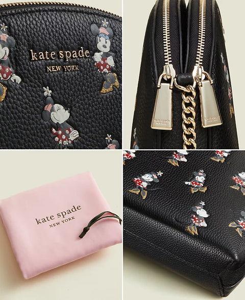 Kate Spade New York Women's Black Minnie Mouse Double Zip Crossbody | Kate Spade In Lebanon