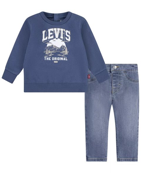 Levi's Baby Boy's Multicolor Mountain Crew Tee and Pants, 2-Piece Set | Levi's In Lebanon