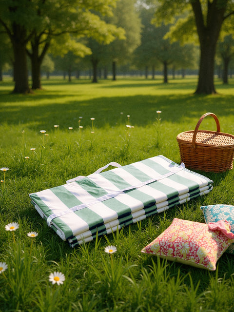 Sinsay Green/White Striped Beach Mat | Sinsay In Lebanon