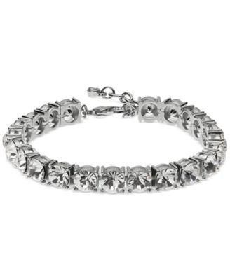 On 34th Women's Silver Crystal Tennis Flex Bracelet | On 34th in Lebanon