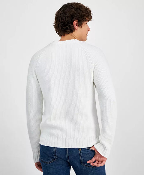 Hugo Boss Men's White Sonni Crewneck Sweater | Hugo Boss In Lebanon
