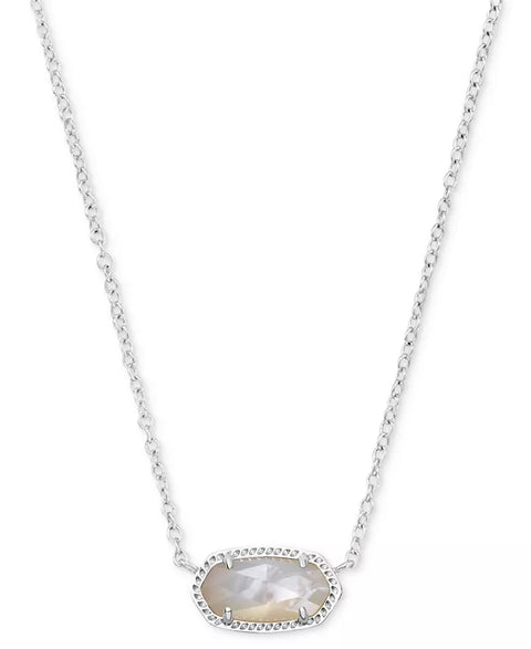 Kendra Scott Women's Silver Set Mother of Pearl & Pavé Large & Small Mini Elisa Pendant Necklaces |Kendra Scott In Lebanon