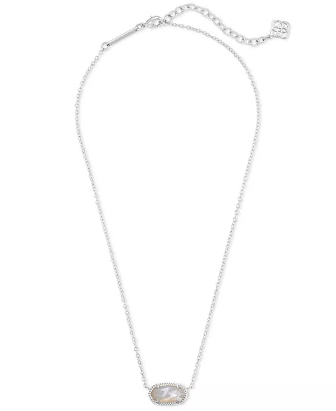 Kendra Scott Women's Silver Set Mother of Pearl & Pavé Large & Small Mini Elisa Pendant Necklaces |Kendra Scott In Lebanon