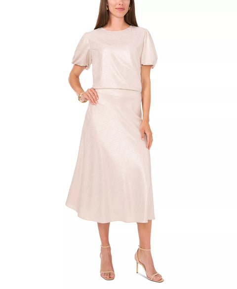 Vince Camuto Women's Light Beige Bias-Cut A-Line Midi Skirt | Vince Camuto in Lebanon