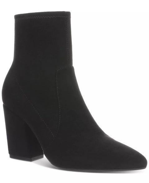 On 34th Women's Black Lydiaa Pointed-Toe Block-Heel Booties | On 34th In Lebanon