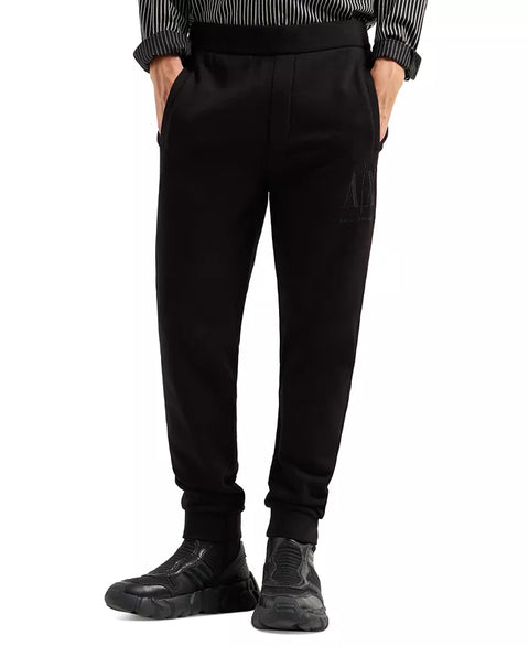 A|X Armani Exchange Men's Black Slim Fit Icon Logo Fleece Sweatpants | A|X Armani Exchange In Lebanon