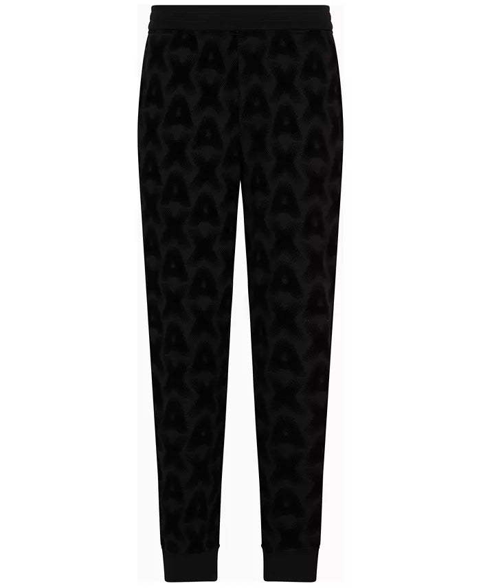 A|X Armani Exchange Men's Black Logo Flocking Joggers|A|X Armani Exchange In Lebanon