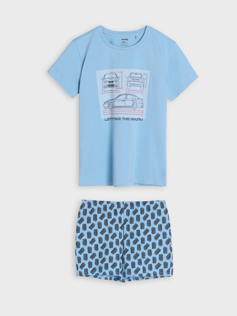 Sinsay Boy's Blue Decorative  Two piece Pajama Set | Sinsay in Lebanon