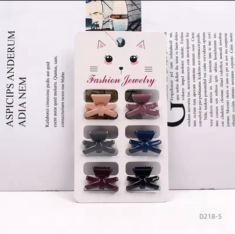 SD Girl's 6-Piece Set Of Small Hair Claw Clips |SD In Lebanon