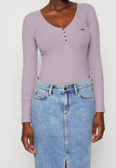 Lee Women's Purple V-Neck Long Sleeve Blouse | Lee In Lebanon