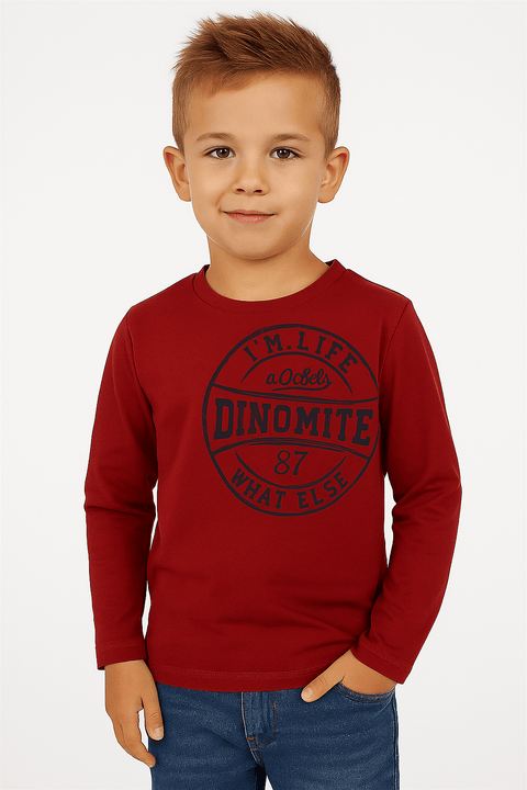 S.Oliver Boy's Red Long-Sleeve Blouse |S.Oliver in Lebanon