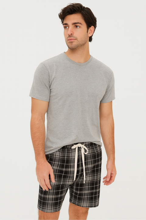 Forever 21 Men's Black & White Checkered Short | Forever 21 In Lebanon