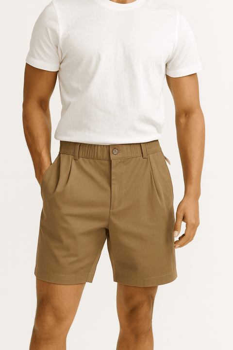 Rebel Men's Beige Casual Chino Shorts | Rebel In Lebanon