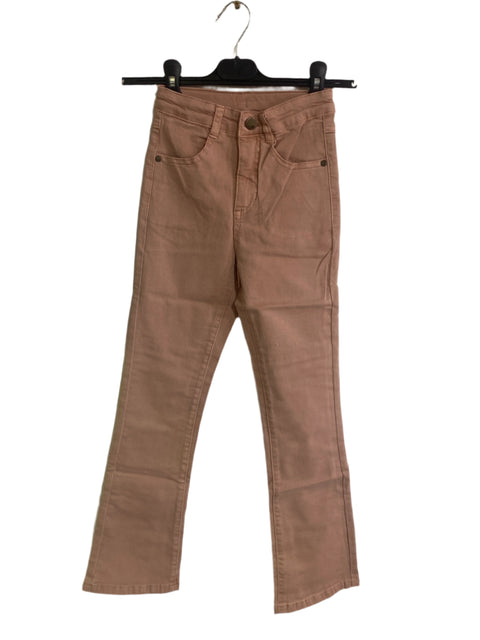 POMPdeLUX Girl's Nude Pink Denim Trousers | POMPdeLUX in Lebanon