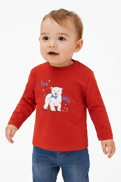 S.Oliver Baby Boy's Orange Long-Sleeve Blouse |S.Oliver in Lebanon