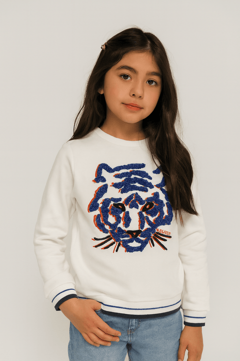 S.Oliver Girl's White Long-Sleeve Sweatshirt |S.Oliver in Lebanon