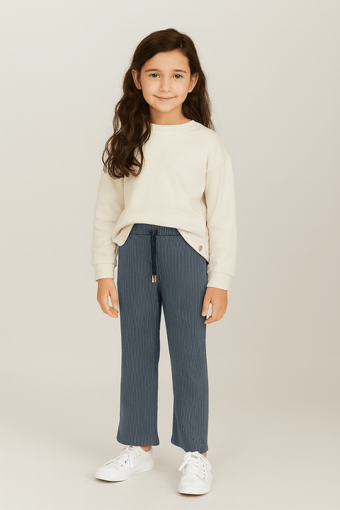 POMPdeLUX Girl's Navy Blue Marie Trouser | POMPdeLUX in Lebanon