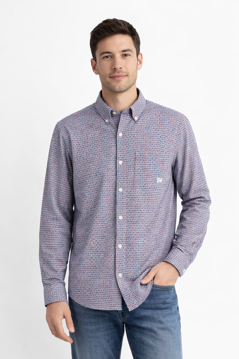 Lerros Men's Multicolor Printed Stretch Shirt | Lerros In Lebanon