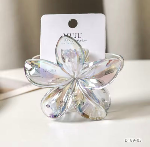 Muju Transparent Flower Hair Clips |Muju In Lebanon