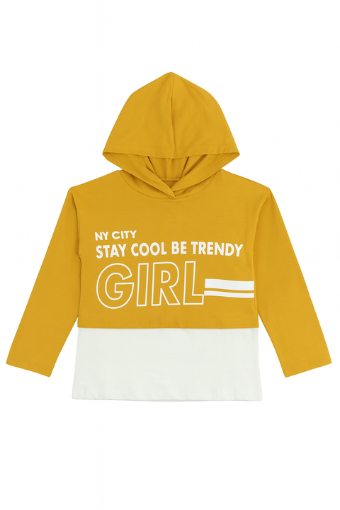 Terranova Girl's Mustard Hoooded Blouse | Terranova In Lebanon