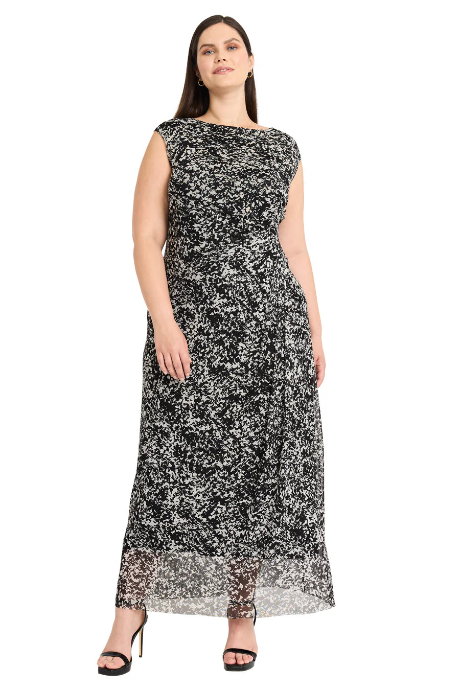 Maggy London Women's Black & Grey Plus Size Abstract-Print Dress | Maggy London In Lebanon