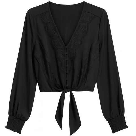 Self Esteem Women's  Black V-Neck  Blouse   | Self Esteem  In Lebanon